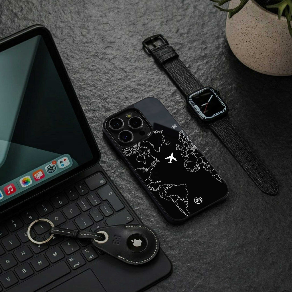 airplane flying wanderlust back phone cover | glass case for oneplus nord ce 4 lite