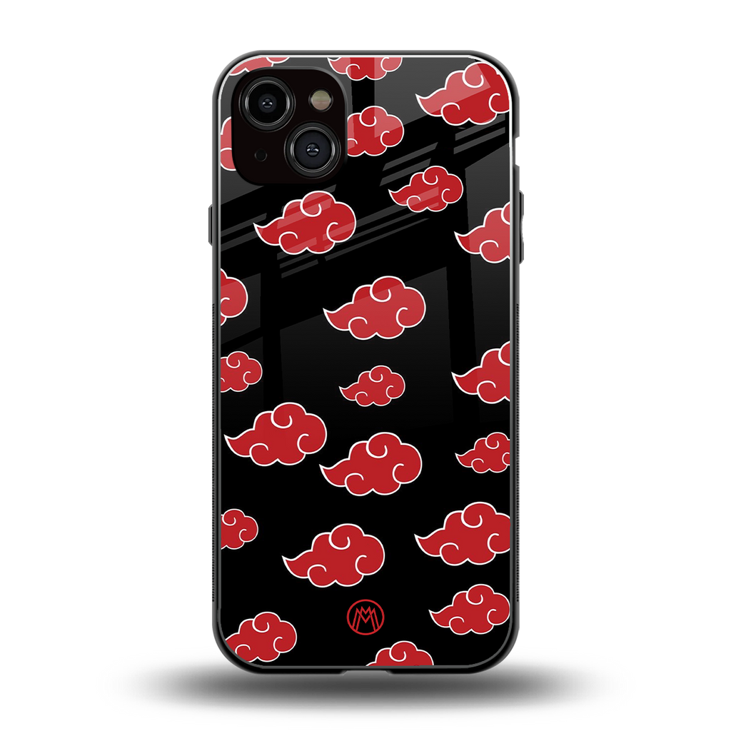 akatsuki naruto anime back phone cover | glass case for iphone 14 plus