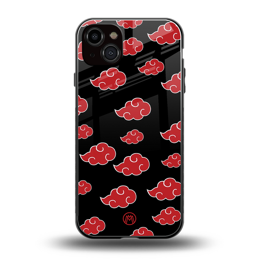akatsuki naruto anime back phone cover | glass case for iphone 14 plus