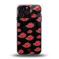 akatsuki naruto anime back phone cover | glass case for iphone 14 pro max
