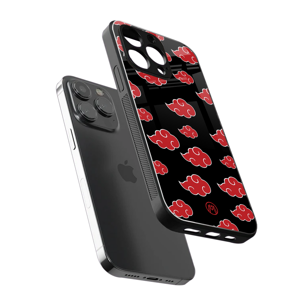 akatsuki naruto anime back phone cover | glass case for iphone 14 pro max