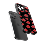 akatsuki naruto anime back phone cover | glass case for iphone 14 pro max