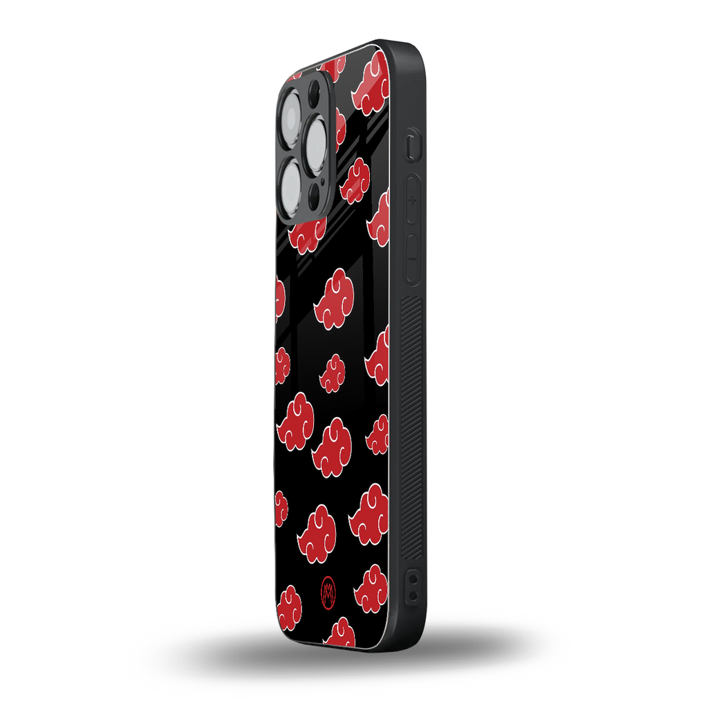 akatsuki naruto anime back phone cover | glass case for iphone 14 pro max