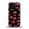 akatsuki naruto anime back phone cover | glass case for iphone 14 pro
