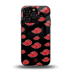akatsuki naruto anime back phone cover | glass case for iphone 14 pro