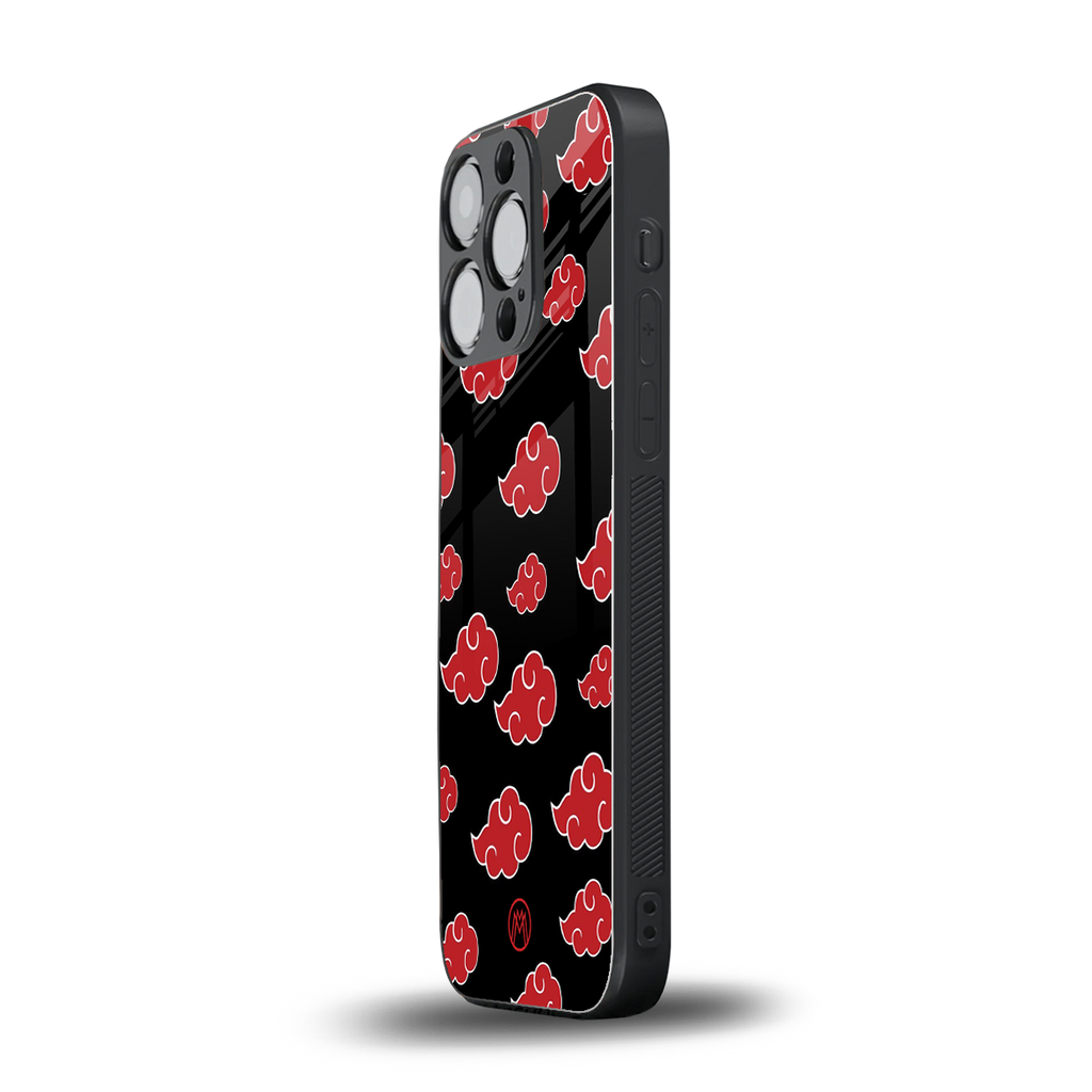 akatsuki naruto anime back phone cover | glass case for iphone 14 pro