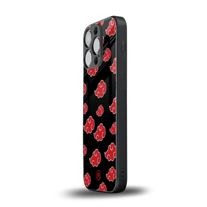 akatsuki naruto anime back phone cover | glass case for iphone 14 pro