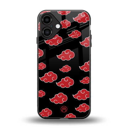 akatsuki naruto anime back phone cover | glass case for iphone 16 plus