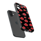 akatsuki naruto anime back phone cover | glass case for iphone 16 plus