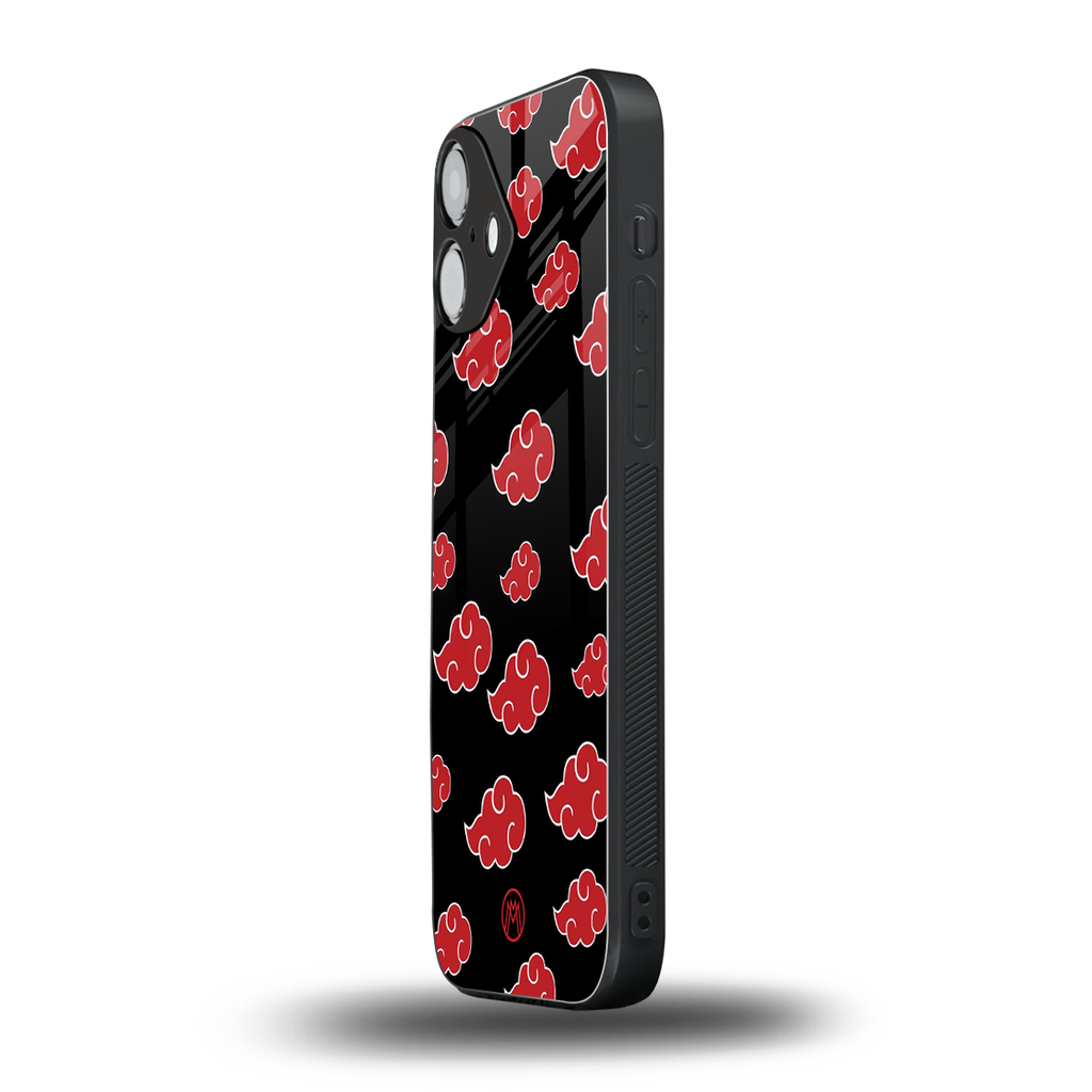 akatsuki naruto anime back phone cover | glass case for iphone 16 plus