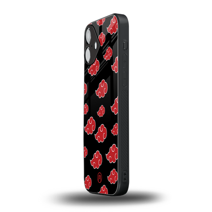 akatsuki naruto anime back phone cover | glass case for iphone 16 plus