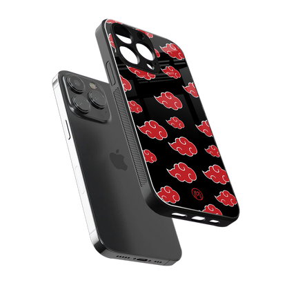 akatsuki naruto anime back phone cover | glass case for iphone 16 pro max