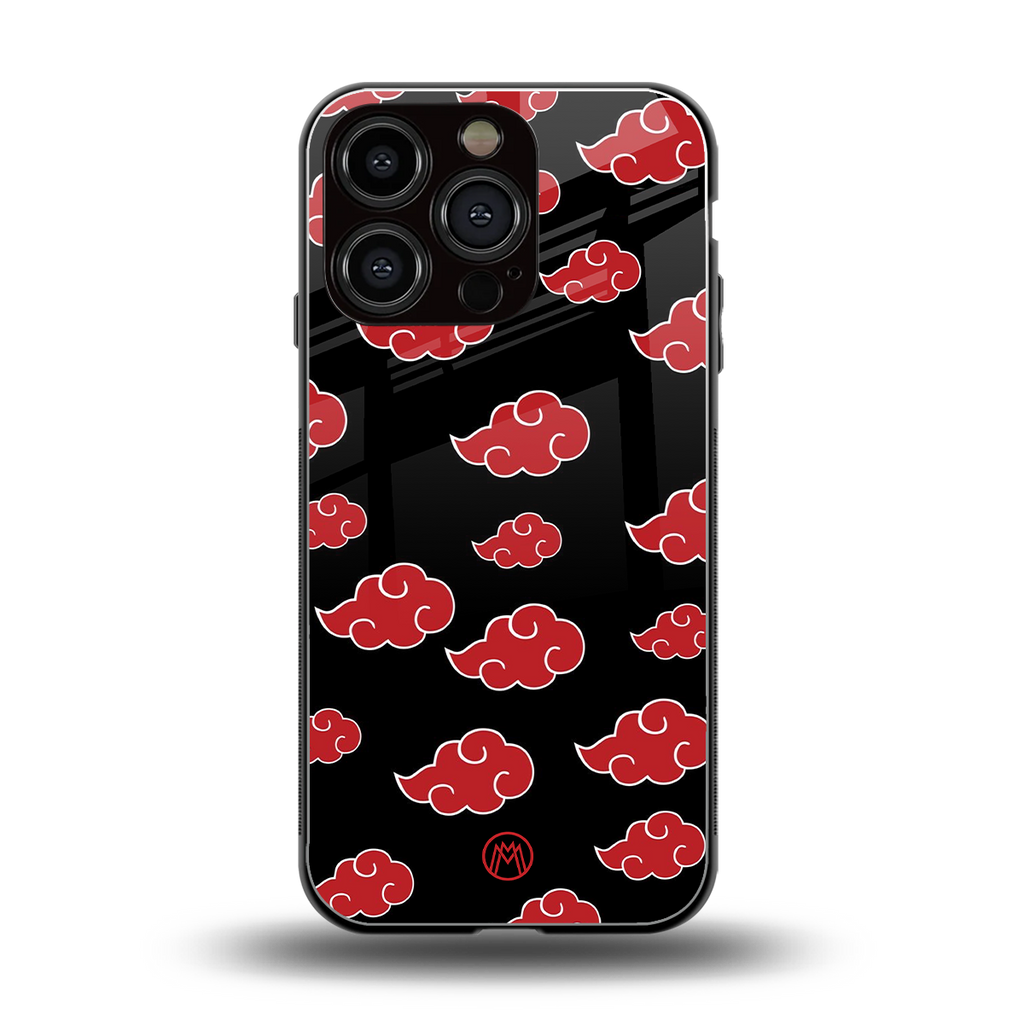 akatsuki naruto anime back phone cover | glass case for iphone 16 pro