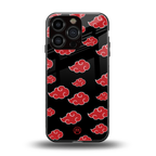 akatsuki naruto anime back phone cover | glass case for iphone 16 pro