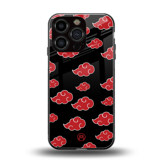 akatsuki naruto anime back phone cover | glass case for iphone 16 pro