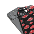 akatsuki naruto anime back phone cover | glass case for iphone 14 pro