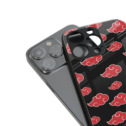 akatsuki naruto anime back phone cover | glass case for iphone 16 pro max