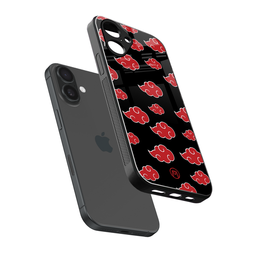akatsuki naruto anime back phone cover | glass case for iphone 16