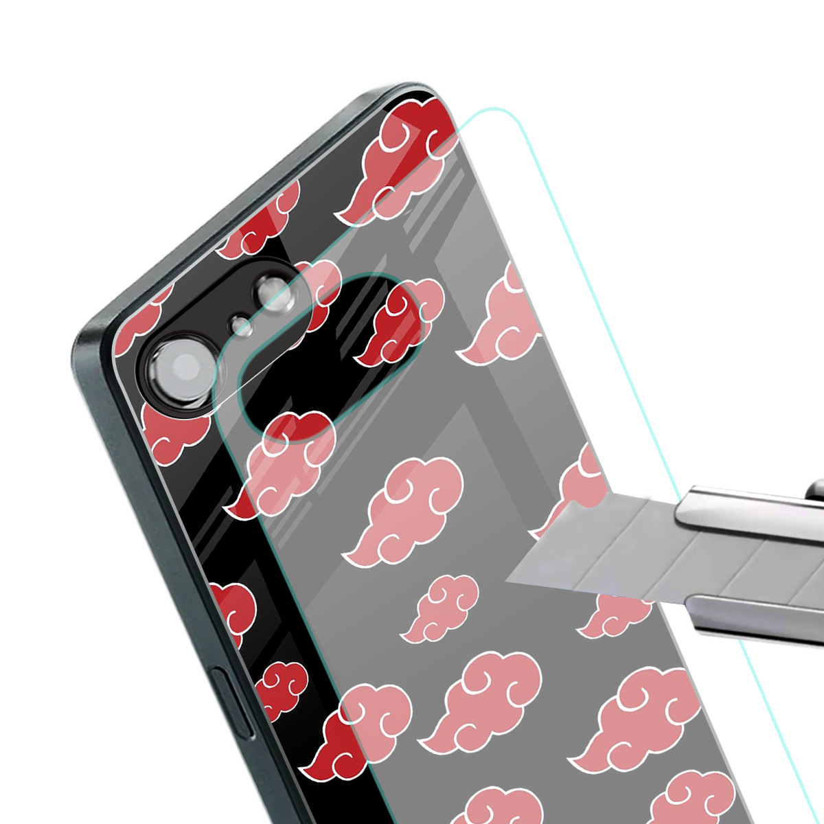 akatsuki naruto anime back phone cover | glass case for iphone 16e