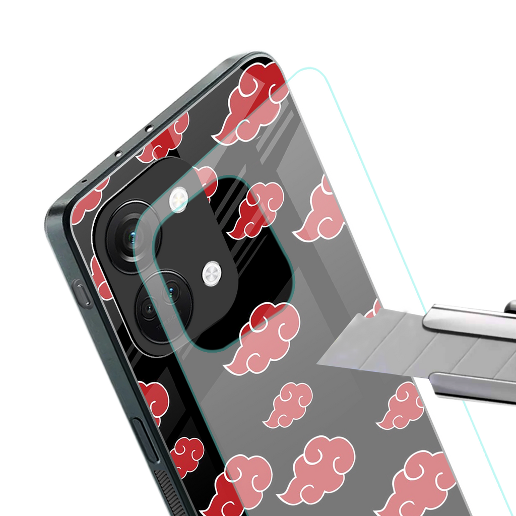 akatsuki naruto anime back phone cover | glass case for oneplus nord 3