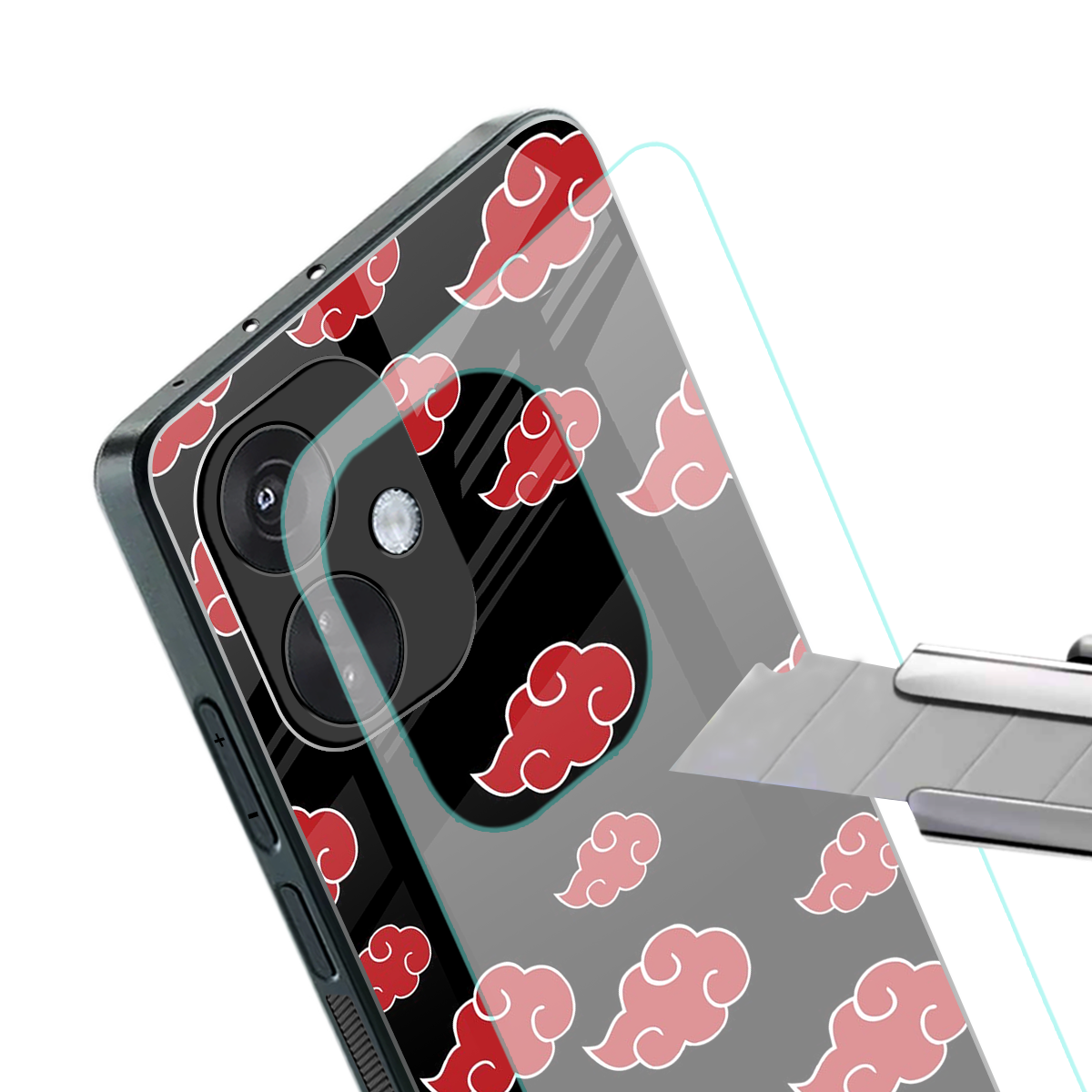 akatsuki naruto anime back phone cover | glass case for oneplus nord ce 3