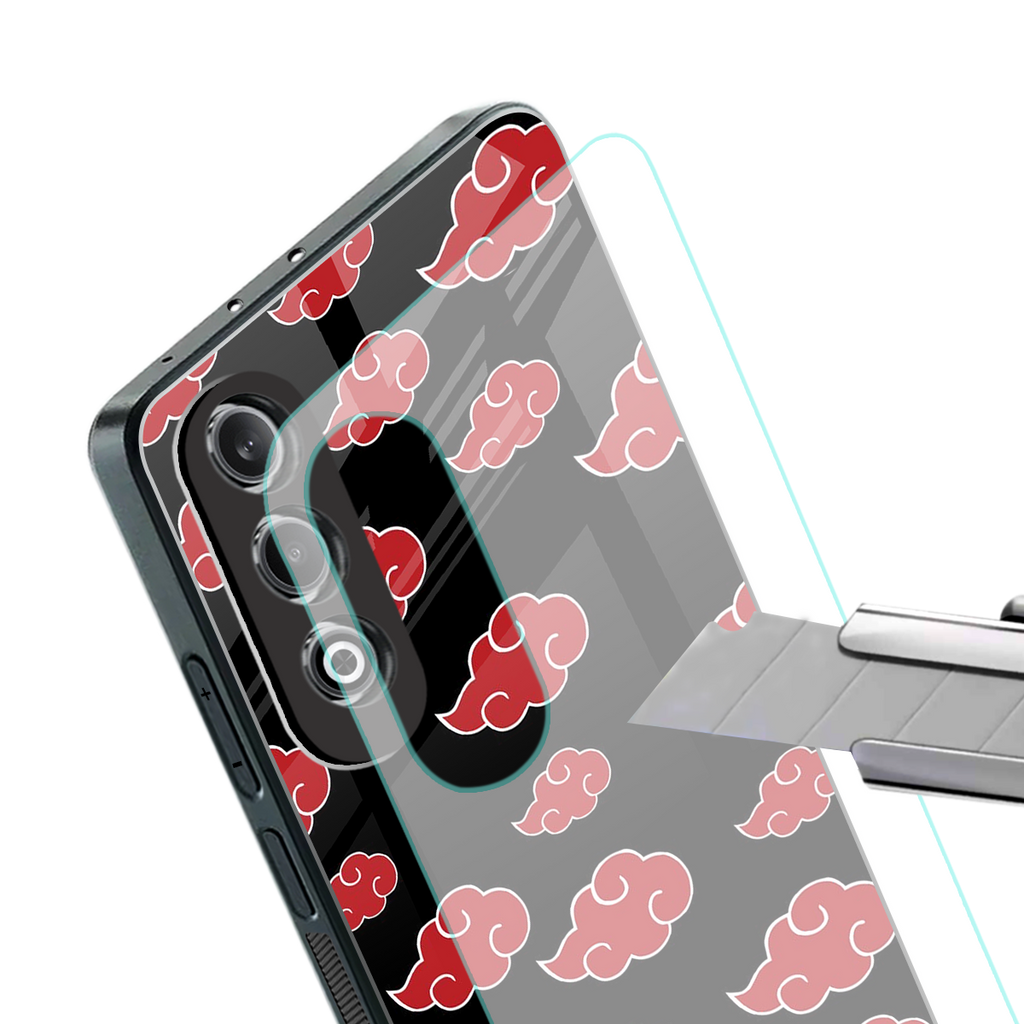 akatsuki naruto anime back phone cover | glass case for oneplus nord ce 4