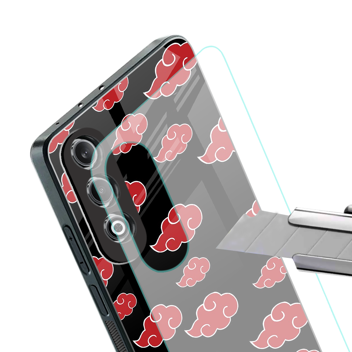 akatsuki naruto anime back phone cover | glass case for oneplus nord ce 4