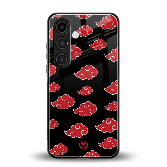 akatsuki naruto anime back phone cover | glass case for samsung galaxy s23 plus
