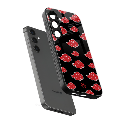 akatsuki naruto anime back phone cover | glass case for samsung galaxy s24 fe