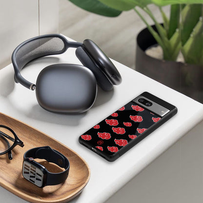 akatsuki naruto anime back phone cover | glass case for iphone 15 pro