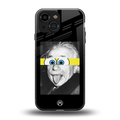 albert einstein spongebob squarepants back phone cover | glass case for iphone 13 mini
