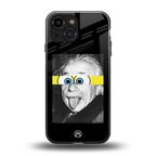 albert einstein spongebob squarepants back phone cover | glass case for iphone 13 mini