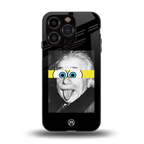 albert einstein spongebob squarepants back phone cover | glass case for iphone 13 pro