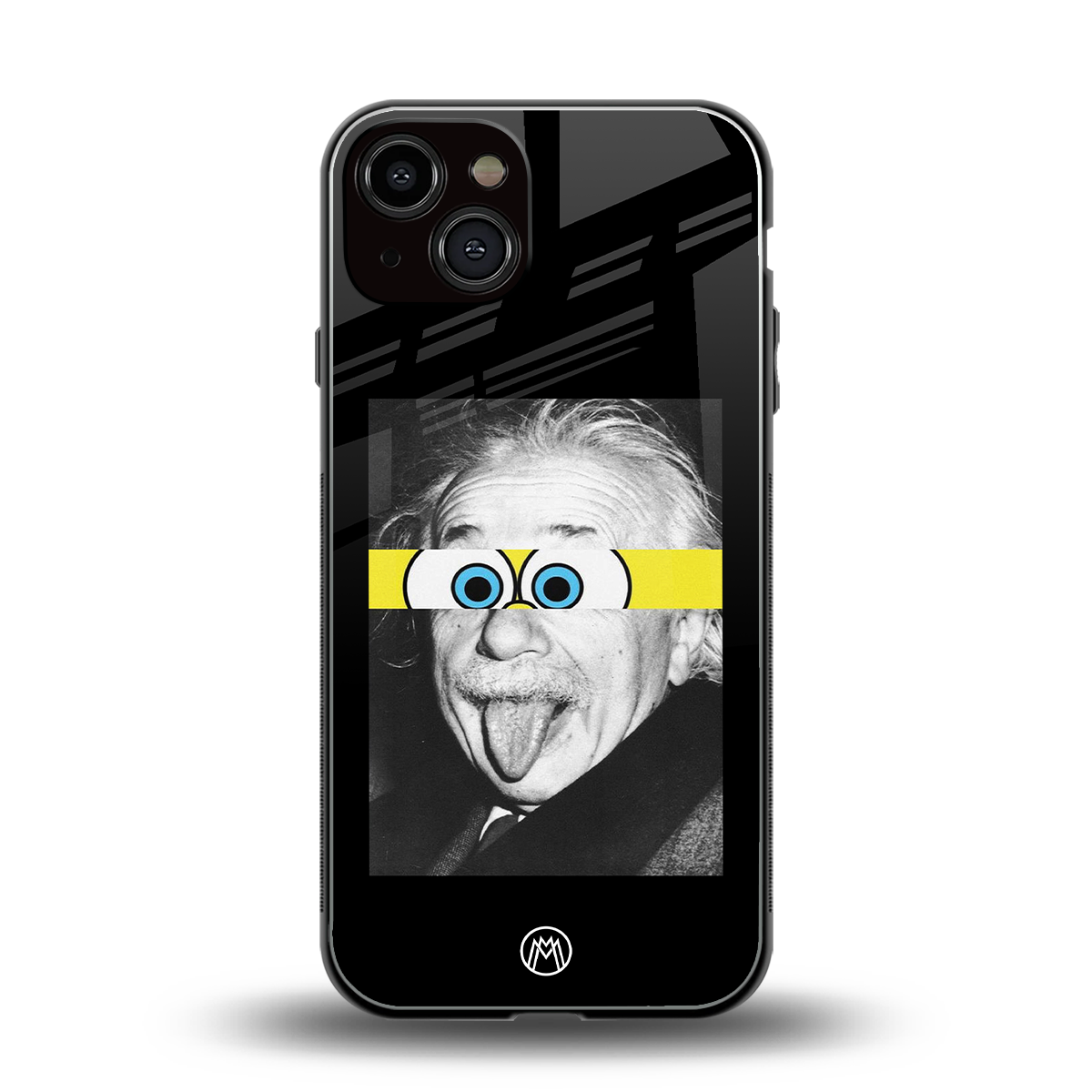 albert einstein spongebob squarepants back phone cover | glass case for iphone 13