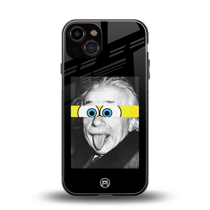 albert einstein spongebob squarepants back phone cover | glass case for iphone 13
