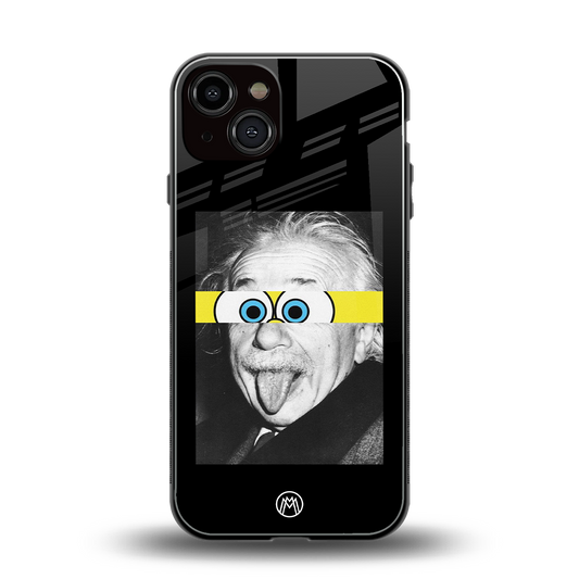 albert einstein spongebob squarepants back phone cover | glass case for iphone 13