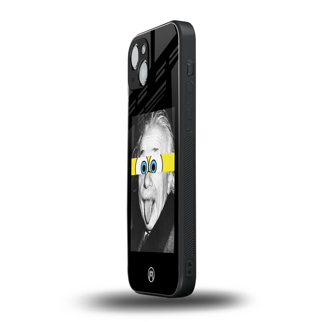 albert einstein spongebob squarepants back phone cover | glass case for iphone 13