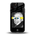 albert einstein spongebob squarepants back phone cover | glass case for iphone 14 plus