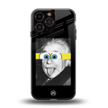 albert einstein spongebob squarepants back phone cover | glass case for iphone 15 pro max