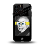 albert einstein spongebob squarepants back phone cover | glass case for iphone 15 pro max