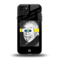 albert einstein spongebob squarepants back phone cover | glass case for iphone 15