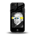 albert einstein spongebob squarepants back phone cover | glass case for iphone 15
