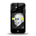 albert einstein spongebob squarepants back phone cover | glass case for iphone 16 plus