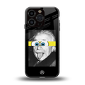 albert einstein spongebob squarepants back phone cover | glass case for iphone 16 pro
