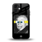 albert einstein spongebob squarepants back phone cover | glass case for iphone 16