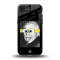 albert einstein spongebob squarepants back phone cover | glass case for iphone 16e