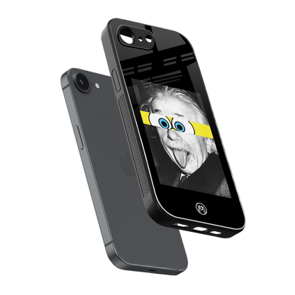 albert einstein spongebob squarepants back phone cover | glass case for iphone 16e