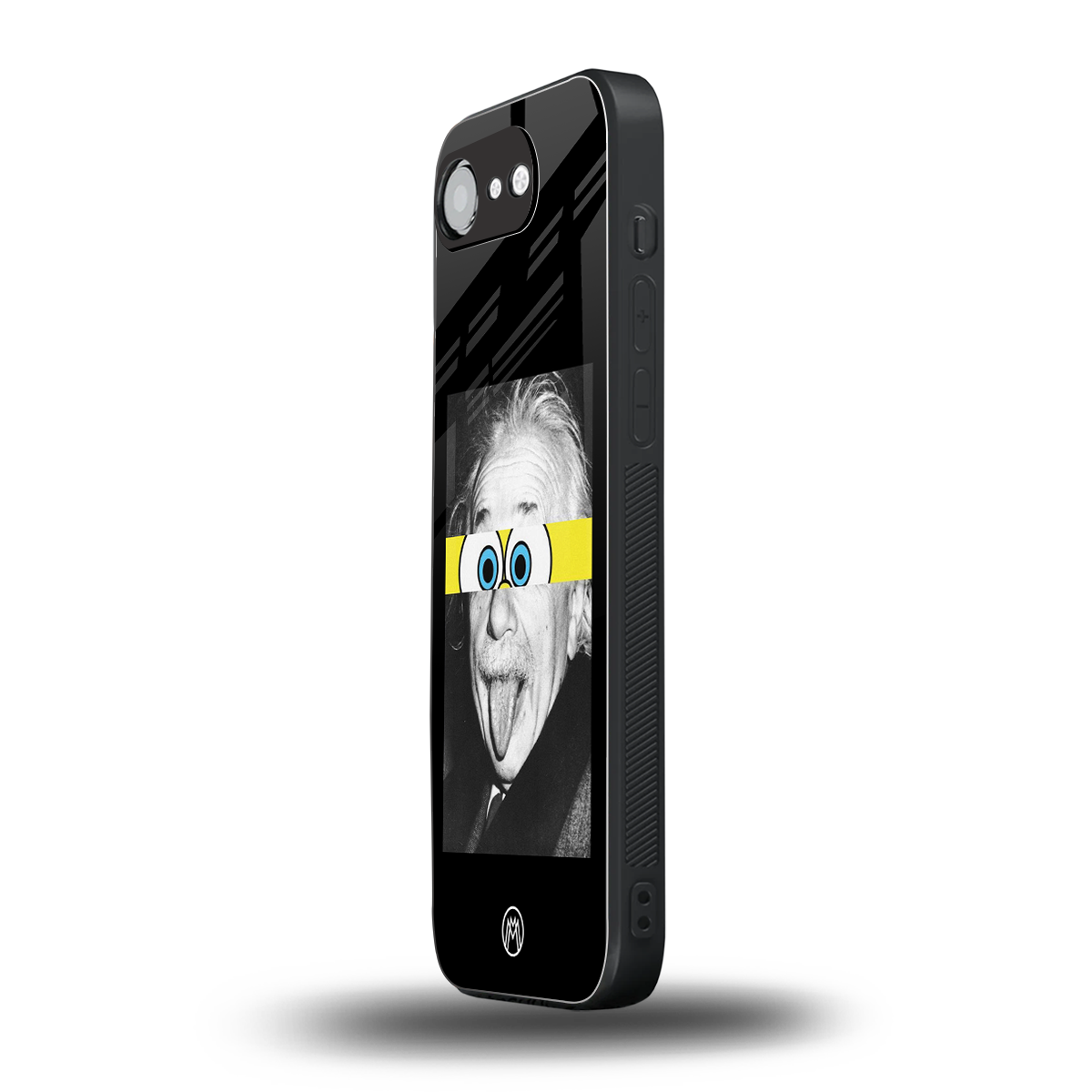 albert einstein spongebob squarepants back phone cover | glass case for iphone 16e