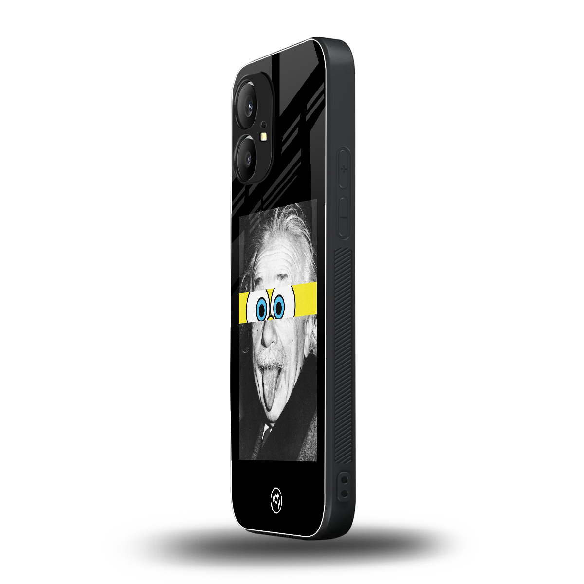 albert einstein spongebob squarepants back phone cover | glass case for nothing phone 1