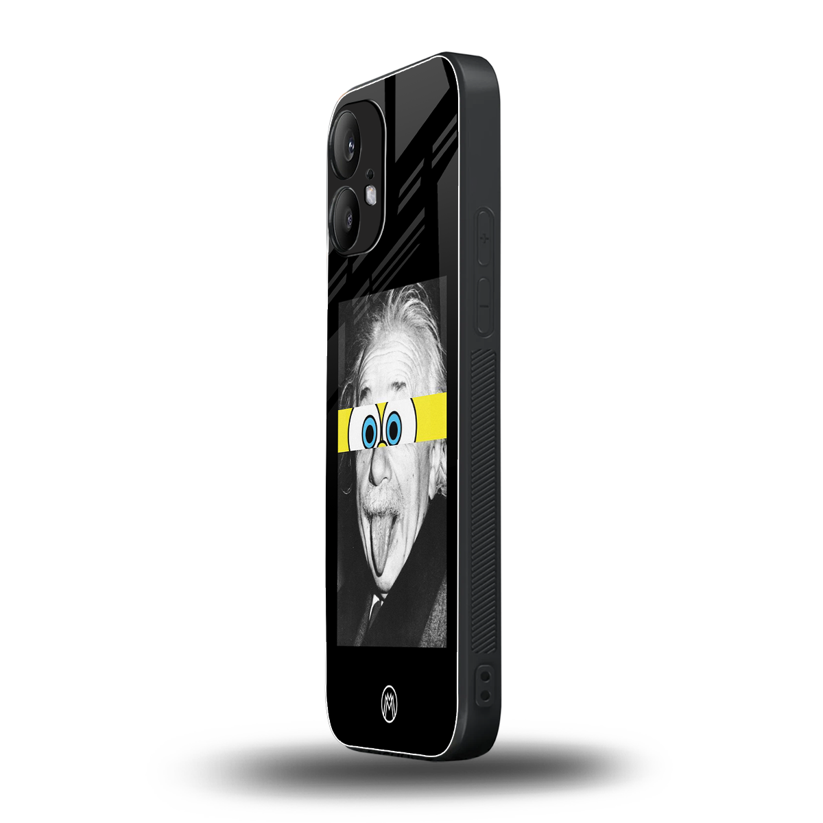 albert einstein spongebob squarepants back phone cover | glass case for nothing phone 2